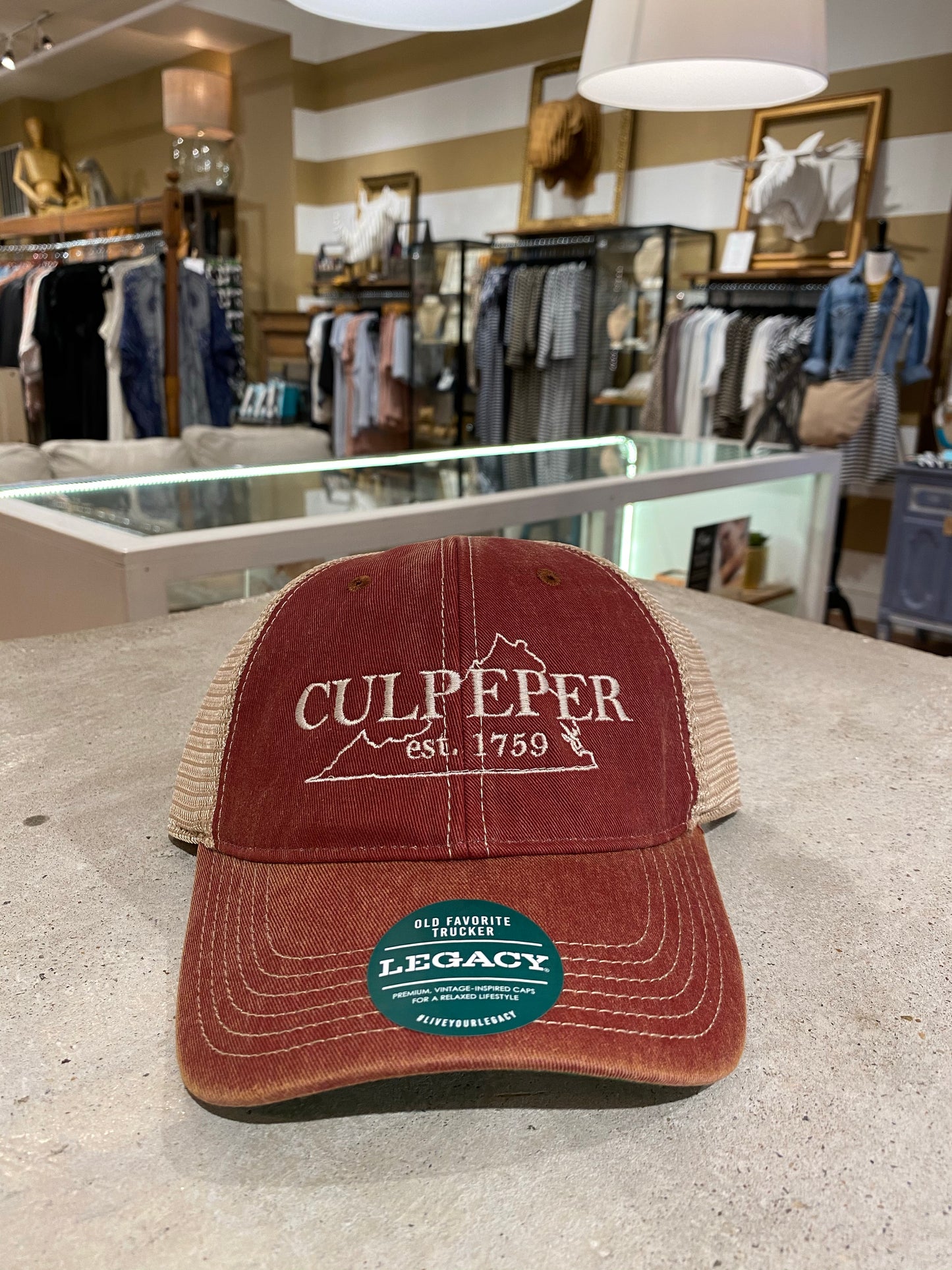 Culpeper Trucker Hat in Red