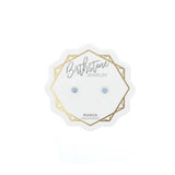 Gold Birthstone Stud Earring