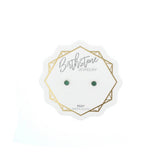 Gold Birthstone Stud Earring