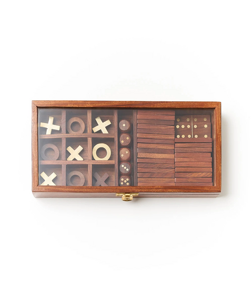 3-in-1 Wood Game Set
