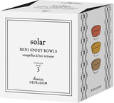 Set of 3 Solar Mini Spout Bowls