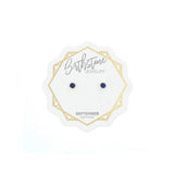 Silver Birthstone Stud Earring