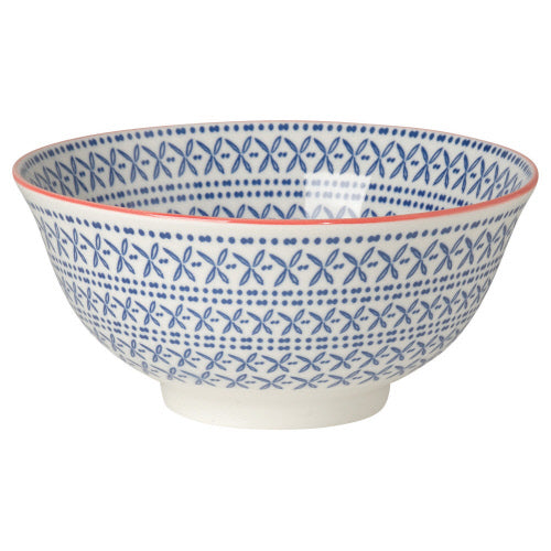 Blue Cross Stamped Bowl - 6"