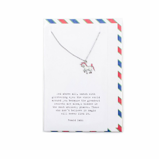 Air Mail Littles Necklace - Unicorn